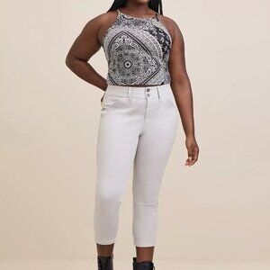 NWT Crop Aviator Skinny Stretch Twill Mid-Rise Pant Size 18